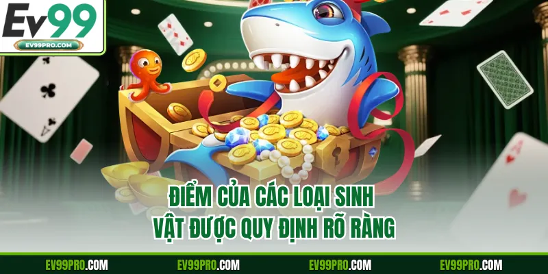 Điểm của các loại sinh vật được quy định rõ ràng